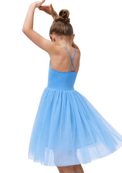 Abito celeste con gonna in tulle per neonata e bambina Molo CITRONA 5637 