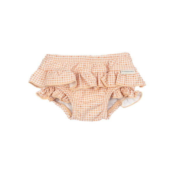 Costume check rosa pesca per neonata Bamboom 970 PEACHY SQUARE 