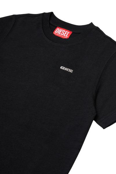T-shirt nera con logo per bambino Diesel J02771 K900 