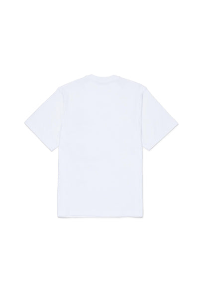 T-shirt bianca con logo per bambino Dsquared2 DQ3165 DQ100 