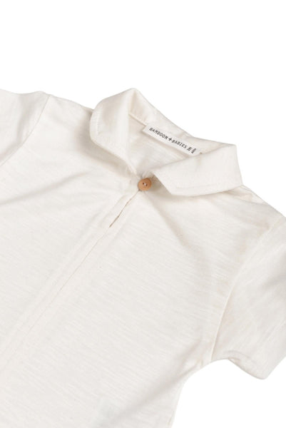 T-shirt con colletto per neonato Bamboom 1117TE00012 OFFWHITE 