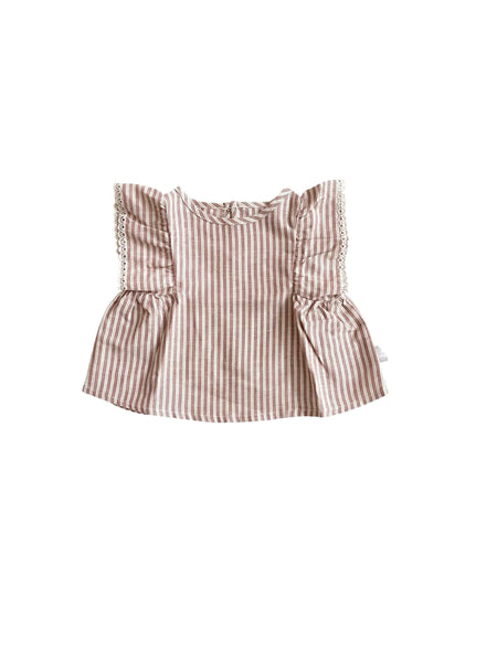 Blusa terraccota a righe per neonata Snug 933BD6S068F73 0082 