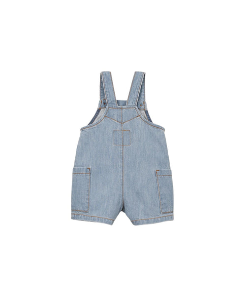 Salopette in denim blu chiaro per neonato Play up 1AS11504 D001 
