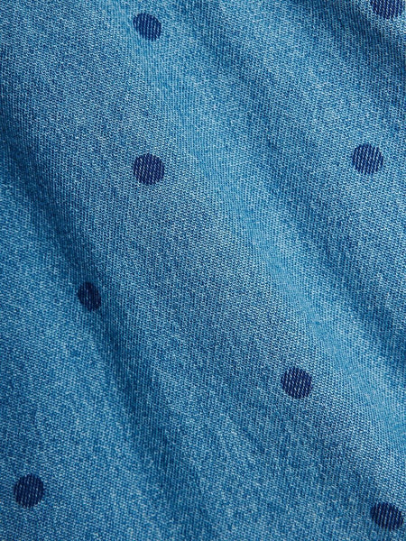 Shorts in denim blu con ricamo per neonata e bambina Mini Rodini 2623015260 BLUE 