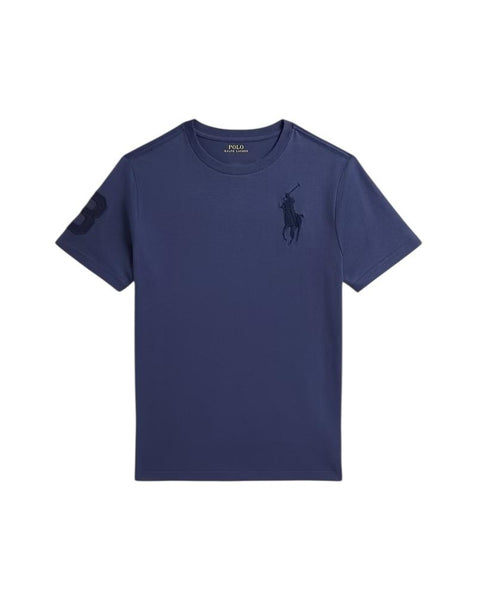 T-shirt blu con logo per bambino Ralph Lauren Kids 323832907504 LIGHT NAVY 