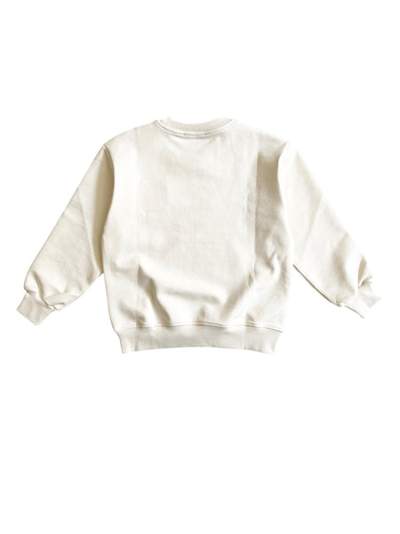 Felpa crema con logo per bambini Msgm S6MSJBSW224 013 