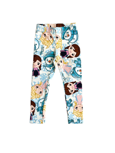 Leggings multicolor con stampa all over per neonata e bambina Mousse kids PKL120 SISTERICE 