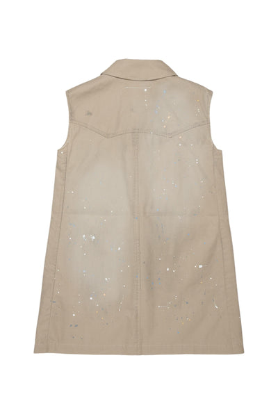 Gilet beige con logo per bambini MM6 Maison Margiela M60929 M6709 