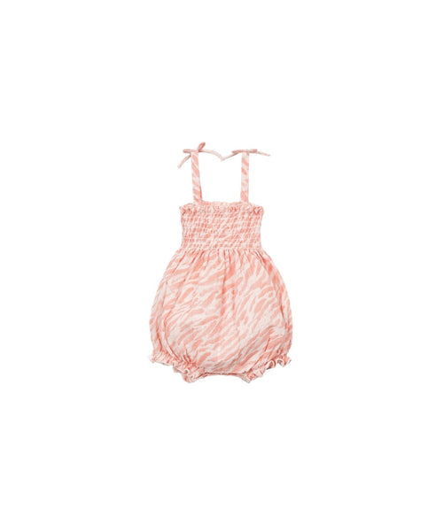 Tuta bianca con stampa zebrata rosa per neonata Play up 2AS11503 E756P 