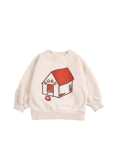 Felpa panna con stampa per neonato Bobo Choses B126AB031 UNI 