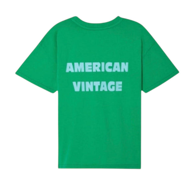 T-shirt verde con logo per bambino American Vintage KFIZ02AIE23 MENTHOL 