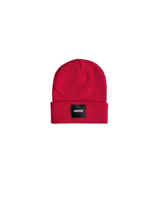 Cuffia in maglia rossa con logo per neonati e bambini Mousse kids PKCLR RED 