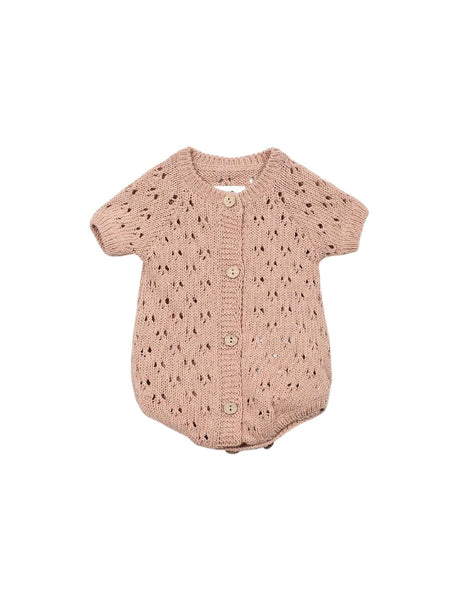 Tutina rosa in maglia lavorata per neonata Play up 0AS11508 P4147 