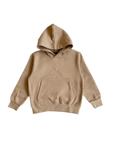 Felpa cammello con cappuccio per bambino Diadora F5DIJBHS008 180 