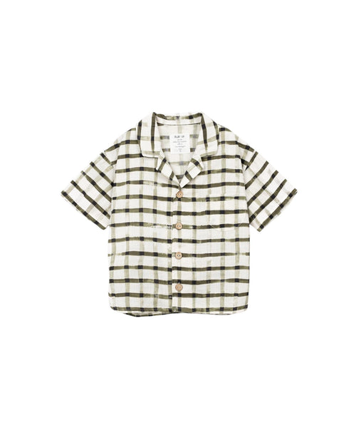 Camicia a quadri verdi per bambino Play up 3AS11253 E773N 