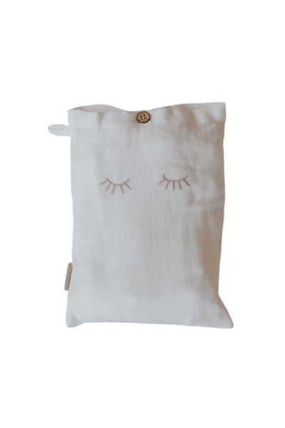 Lenzuola culla + federa  bianco con ricamo per neonati Bamboom 172M 011 