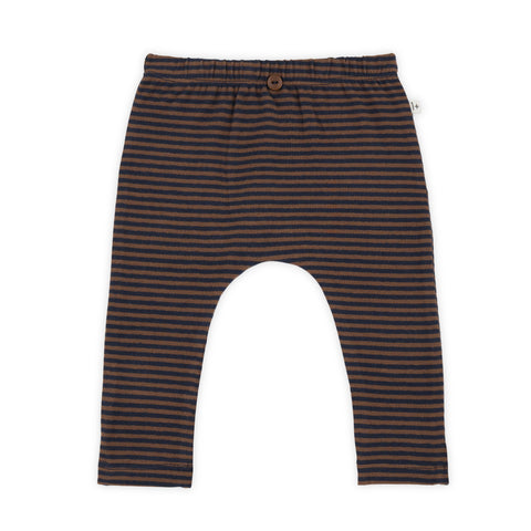 Leggings a righe blu e castagna per neonati 1+ more in the family PIA CASTAGNA 