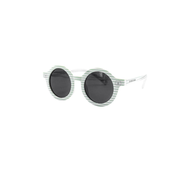 Occhiali da sole righe verdi e bianche per neonati Bamboom 894 436 