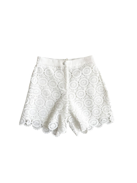 Shorts bianco in pizzo macramé per bambina Twin set 261GJ2Q31 00526 