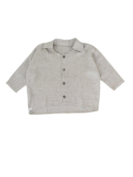 Camicia spigata verde oliva per bambini Gayalab 590B GRAYGREEN 