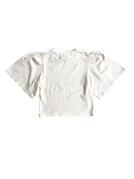 T-shirt panna cropped per neonata e bambina Fiorile 1311 120 