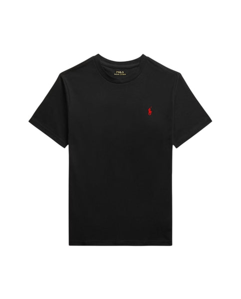 T-shirt nera con logo per bambino Ralph Lauren Kids 323832904036 RL BLACK 