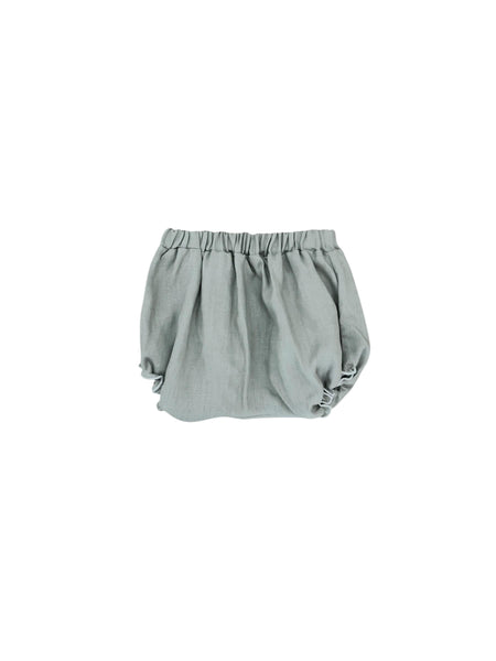Culotte in lino verde oliva per neonata Gayalab COULOTTE GRAYGREEN 