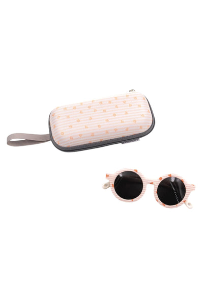 Occhiali da sole righe bianche e rosa con micro fantasia per neonata Bamboom 894 433 