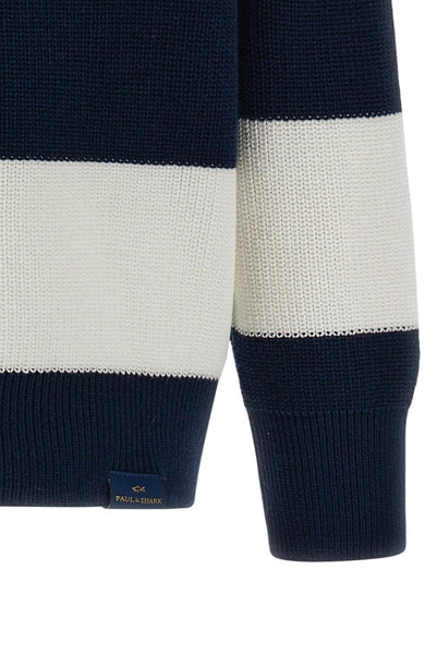 Maglia a righe bianche e blu  per bambino Paul & Shark WUW001-LHE85 86611 