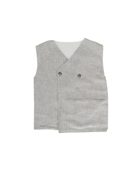 Gilet spigato verde oliva per neonato e bambino Gayalab 591B GRAYGREEN 