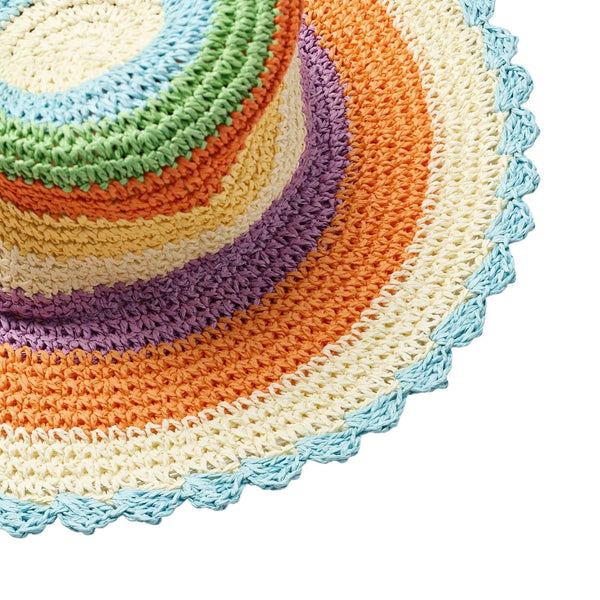 Cappello di paglia multicolor per bambina Molo SCALLOP STRAW 9525 