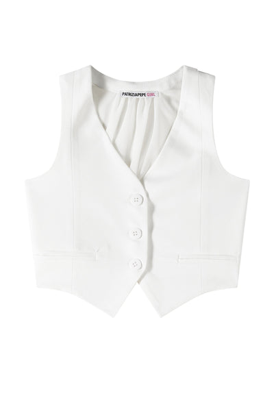 Gilet bianco per bambina Patrizia Pepe 7C0273 W146 