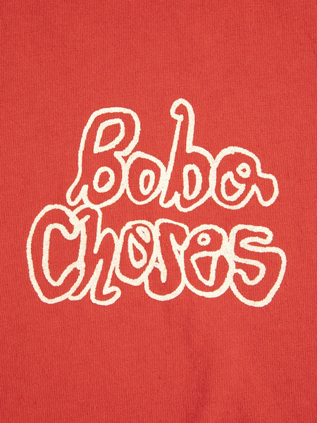 T-shirt rossa cropped con logo per neonata e bambina Bobo Choses B126AC139 UNI 
