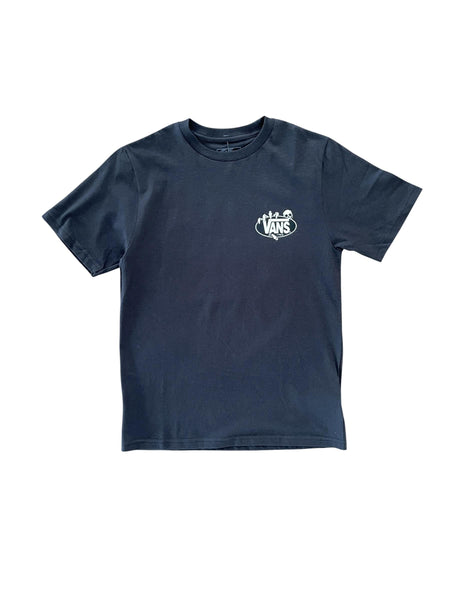 T-shirt nera con logo per bambino Vans VN000TCRBLK1 BLACK 