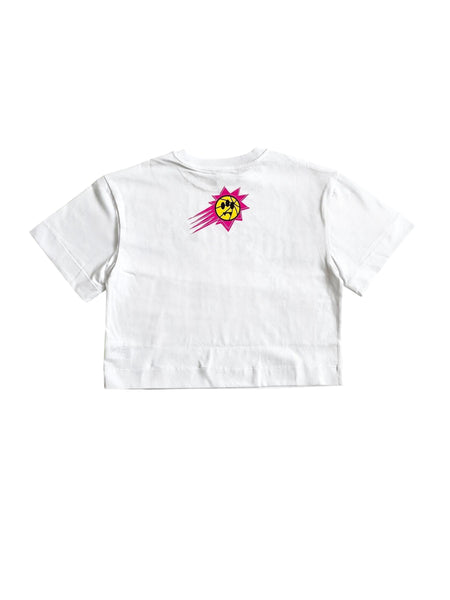 T-shirt bianca con logo per bambina Barrow S6BKJGTH135 002 