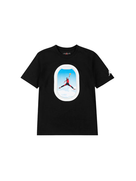 T-shirts nera con logo per bambino Jordan 95F903 023 