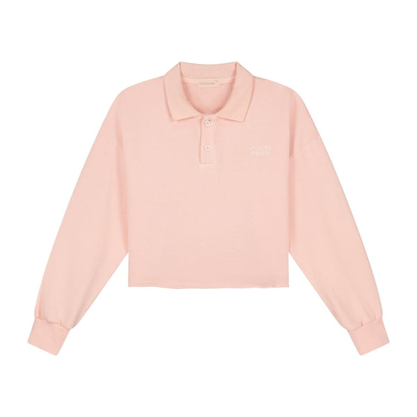 Polo in felpa rosa per bambina Charlie petite PIXI POLO SWEATER 655 