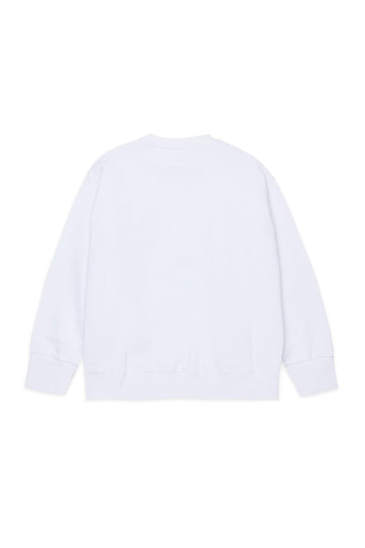 Felpa bianca con logo per bambini MM6 Maison Margiela M61011 M6100 