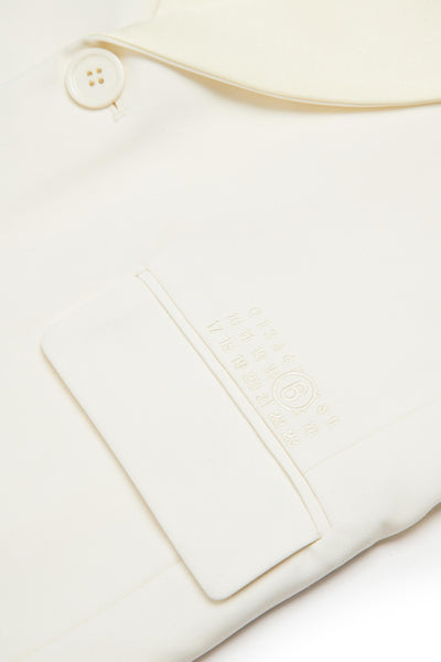 Giacca panna con logo per bambina MM6 Maison Margiela M60933 M6103 