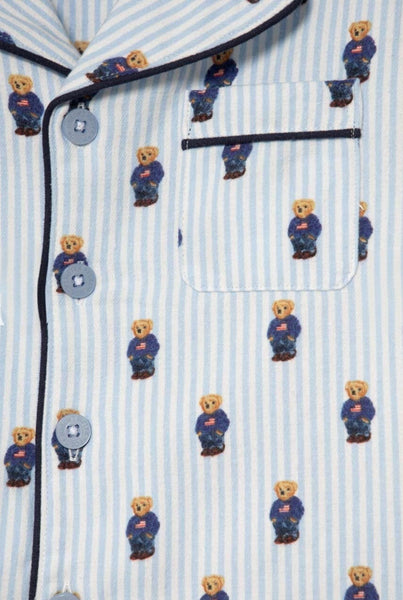 Pigiama a righe con stampa all over per bambino Ralph Lauren Kids 9P0149 W20 