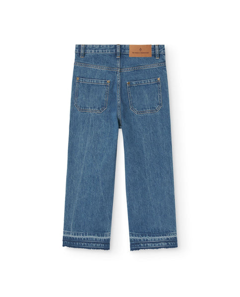 Jeans in denim blu con stampa per bambini The Animals Observatory F25187 114XX 