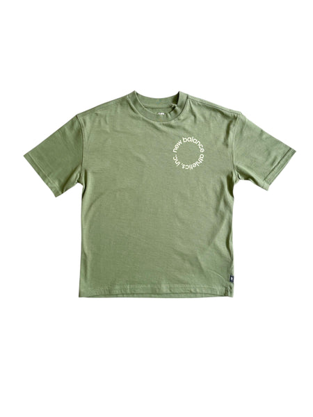 T-shirt verde con stampa per bambino New Balance LAKB0177 OREGANO 
