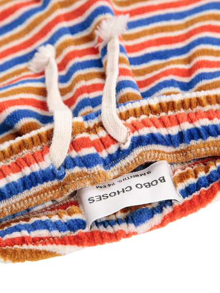 Pantalone in ciniglia a righe multicolor per neonati Bobo Choses B225AB073 UNI 