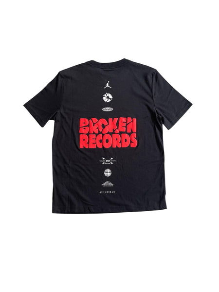 T-shirt nera con logo per bambino Jordan 95F628 023 