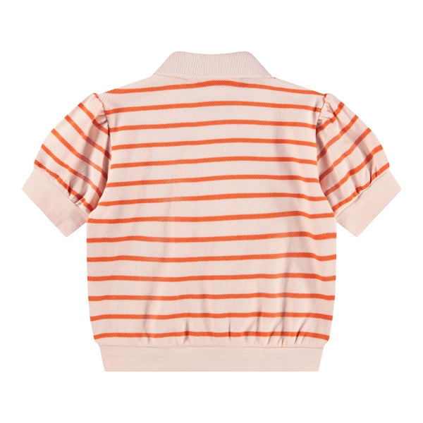Polo rosa a righe per bambina Molo RAKI 9491 