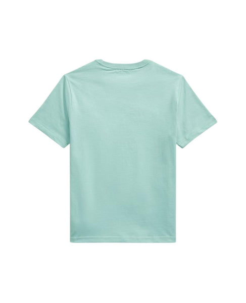 T-shirt verde acqua con logo per bambino Ralph Lauren Kids 323832904506 CELADON 