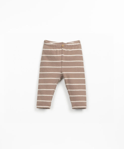 Leggings nocciola a righe panna per neonati Play up 1AR11651 R331N 