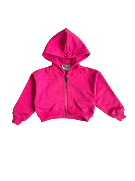 Felpa aperta fucsia con stampa per neonata e bambina Mousse kids PKHZ140F KOKKOALA 