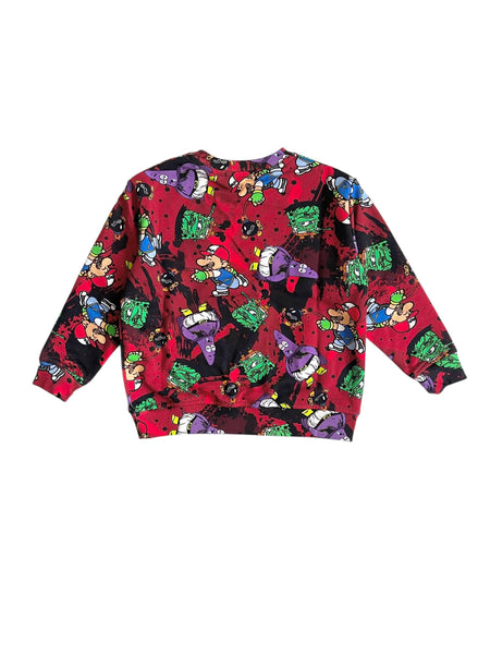 Felpa rossa con stampa multicolor all over per neonato e bambino Mousse kids PKFG220 POKEMONSTER 