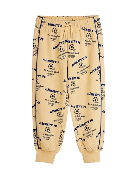 Pantalone beige in felpa con stampa all over per neonato e bambino Mini Rodini 2623011513 BEIGE 